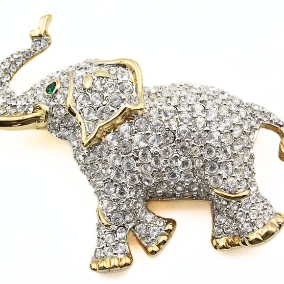 Exquisite Sparkly Swarovski Elephant Pave´Crystal Encrusted Brooch - Picture 5 of 11